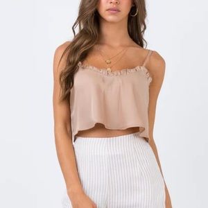 Princess Polly beige tank top